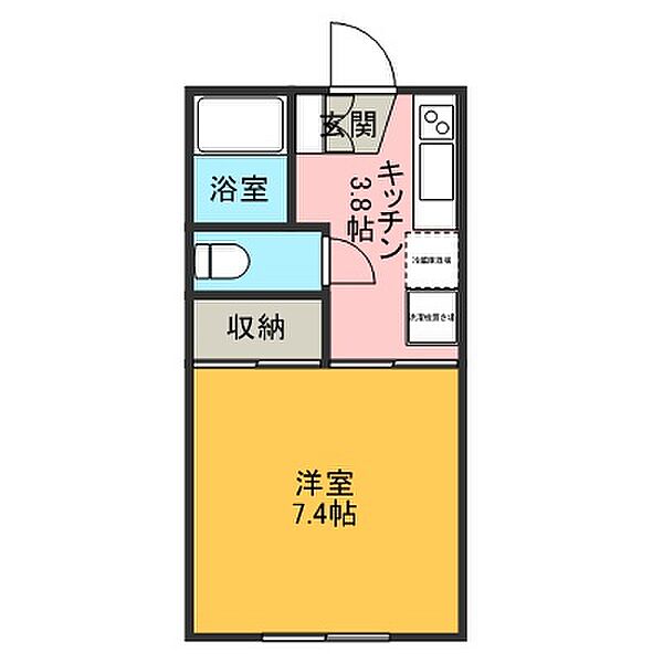 インデペンデントハウス 202号室｜石川県金沢市馬替3丁目(賃貸アパート1K・2階・26.50㎡)の写真 その2