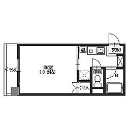 グラウィス 1Kの間取図画像