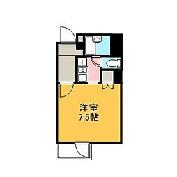 フラッツ100ノマチ 1Kの間取図画像