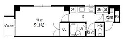 白菊町センタービル 1Kの間取図画像