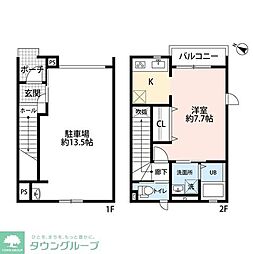 エスパース恋ヶ窪BASEII 1階1LDKの間取り