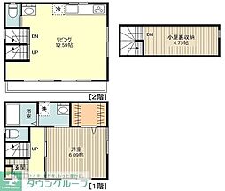花小金井南町戸建 1LDKの間取り