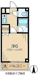 京王井の頭線 三鷹台駅 徒歩7分の賃貸アパート 1階1Kの間取り