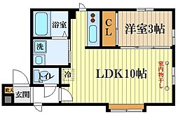 パウゼ西恋ヶ窪 1階1LDKの間取り