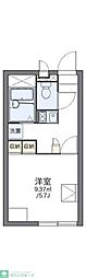 レオパレスアイリス 1階1Kの間取り