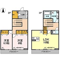 ファームサイドヒル　キタノ 2階2LDKの間取り