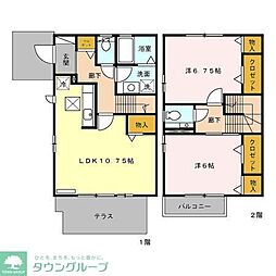 プラムツリー 101 2階2LDKの間取り