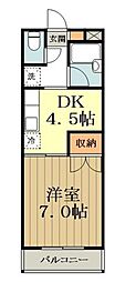 サクラ小金井マンション 3階1DKの間取り
