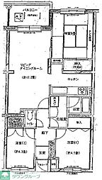 ニッセイパレス東小金井 205 2階3LDKの間取り