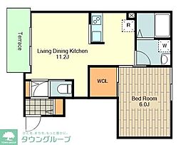 Regalo石神井公園A棟 1LDKの間取図画像