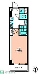 第七千代鶴ビル 1Kの間取図画像