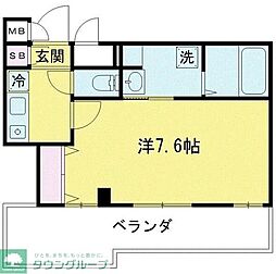 プリムローズガーデン 1Kの間取図画像