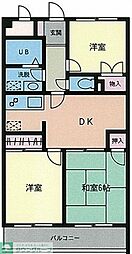 モナーク西小金井 3DKの間取図画像