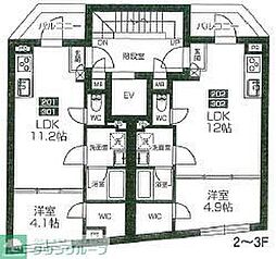 国分寺市南町2丁目マンション 1LDKの間取図画像