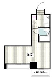 横浜市営地下鉄ブルーライン 港南中央駅 徒歩1分の賃貸マンション 3階ワンルームの間取り