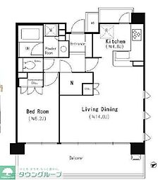 JR京浜東北・根岸線 大船駅 徒歩4分の賃貸マンション 6階1SLDKの間取り