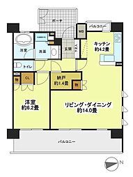 JR京浜東北・根岸線 大船駅 徒歩4分の賃貸マンション 5階1SLDKの間取り