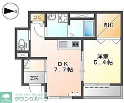 コリーナ本郷台 1階1DKの間取り
