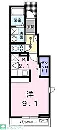 フジマーレ ワンルームの間取図画像