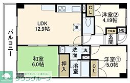 サニーヒル1 3LDKの間取図画像