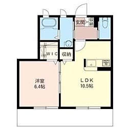 シャーメゾンSAKURA 1LDKの間取図画像