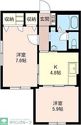 シャーメゾンケイ 2Kの間取図画像