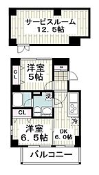 ベルフラッツイースト 2SDKの間取図画像