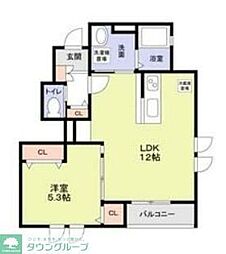 CocoChocolat 1LDKの間取図画像