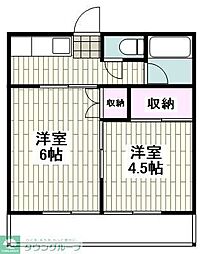 ミツワセンター 2Kの間取図画像