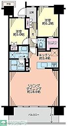 プレミスト湘南辻堂アクアフェイス 2LDKの間取図画像