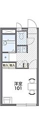 レオパレスフローラ 1Kの間取図画像