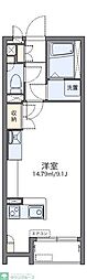 LEONEXTグリーンガーデン ワンルームの間取図画像