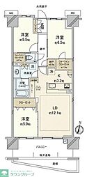 グレーシア藤沢鵠沼 3LDKの間取図画像