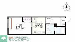 QUIET CRAB HOUSE 本郷台IIB号棟(仮) 1Kの間取図画像