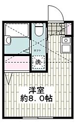 ココメゾン ワンルームの間取図画像