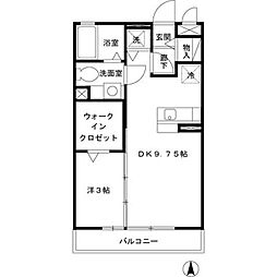コートロイヤルアネックス 1LDKの間取図画像