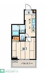 ラ・フォレヒダカ磯子 1Kの間取図画像