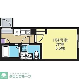 FLBレジデンス金沢文庫 1Kの間取図画像
