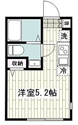 アパート ワンルームの間取図画像