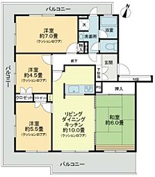 ライオンズマンション下永谷 4LDKの間取図画像