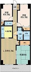 ガーデンシティ金沢文庫 2SLDKの間取図画像