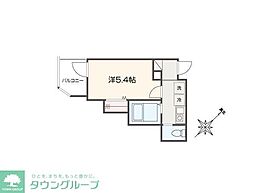 MELLAS黄金町 1Kの間取図画像