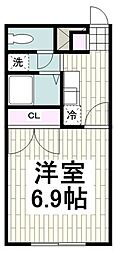 アンプルール湘南ヒルズ 1Kの間取図画像