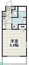 TRYM湘南台 1Kの間取図画像