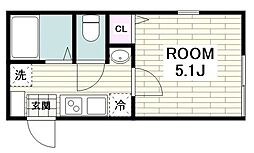 S-harbor Lagoon下永谷5丁目 1Kの間取図画像