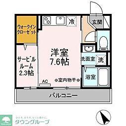 girasolヒラソル二俣川 ワンルームの間取図画像
