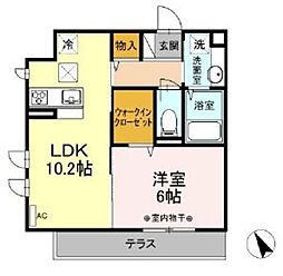 グリーンゲート 1LDKの間取図画像