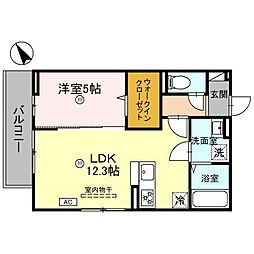 BRANSIA（ブランシア）目川 3階1LDKの間取り