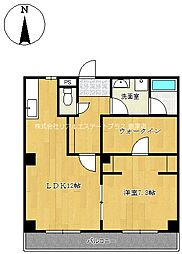グリーンハイツ小柿 1LDKの間取図画像