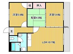 アパートメント178 3LDKの間取図画像